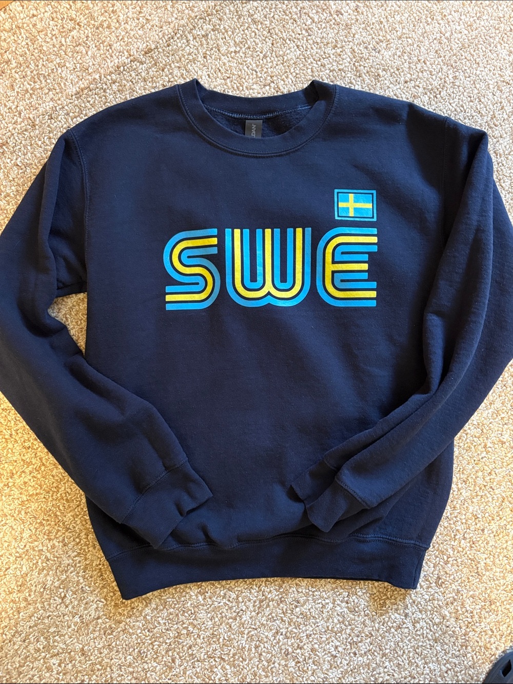 SWE Sweden Blue Crew Neck Sweatshirt - Size S